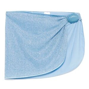 Oseree lumiere metallic pareo - crystal blue sparkly sarong